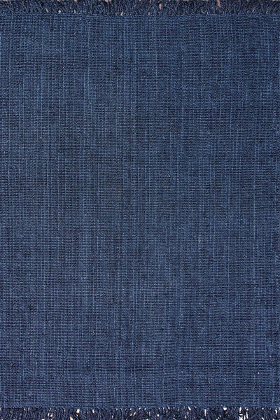 BLUE JUTE KILIM HAND WOVEN DHURRIE