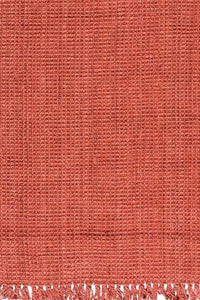 ORANGE SOLID JUTE HAND WOVEN DHURRIE by Imperial Knots - Image 2