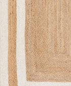 NATURAL AND IVORY JUTE HAND WOVEN DHURRIE