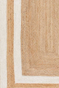 NATURAL AND IVORY JUTE HAND WOVEN DHURRIE by Imperial Knots - Image 3