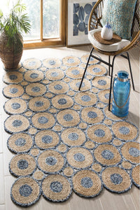 GREY CHINDI AND JUTE HAND WOVEN DHURRIE by Imperial Knots - Image 2