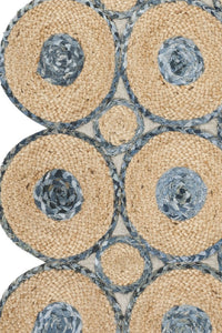 GREY CHINDI AND JUTE HAND WOVEN DHURRIE by Imperial Knots - Image 3