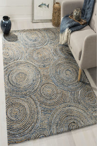 MULTICOLOR CHINDI AND JUTE KILIM  HAND WOVEN DHURRIE by Imperial Knots - Image 2