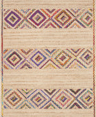 MULTICOLOR  CHINDI AND JUTE KILIM HAND WOVEN DHURRIE