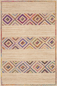 MULTICOLOR  CHINDI AND JUTE KILIM HAND WOVEN DHURRIE by Imperial Knots - Image 1