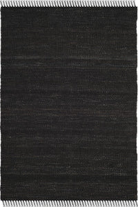BLACK JUTE HAND WOVEN DHURRIE by Imperial Knots - Image 1