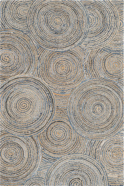 GREY CHINDI AND JUTE HAND WOVEN DHURRIE