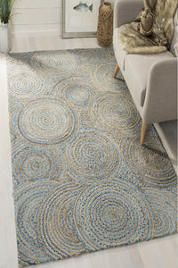 GREY CHINDI AND JUTE HAND WOVEN DHURRIE by Imperial Knots - Image 2