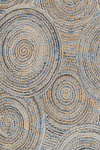 GREY CHINDI AND JUTE HAND WOVEN DHURRIE by Imperial Knots - Image 3