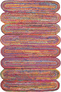 MULTICOLOR CHINDI HAND WOVEN DHURRIE by Imperial Knots - Image 1