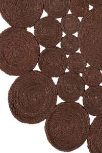 BROWN ROUND JUTE HAND WOVEN DHURRIE by Imperial Knots - Image 3