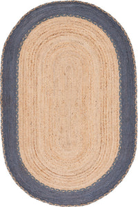 GREY AND NATURAL JUTE HAND WOVEN DHURRIE by Imperial Knots - Image 1