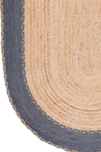 GREY AND NATURAL JUTE HAND WOVEN DHURRIE by Imperial Knots - Image 3