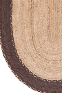 BROWN AND NATURAL JUTE HAND WOVEN DHURRIE by Imperial Knots - Image 3