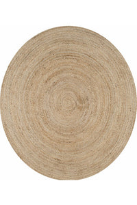 NATURAL ROUND JUTE HAND WOVEN DHURRIE by Imperial Knots - Image 2
