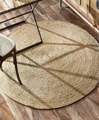 NATURAL ROUND JUTE HAND WOVEN DHURRIE