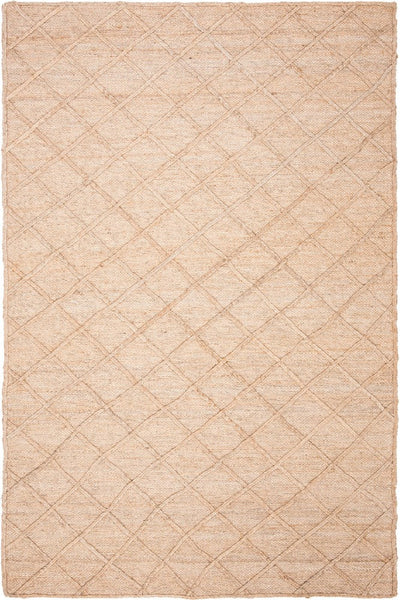 NATURAL GEOMETRIC JUTE HAND WOVEN DHURRIE