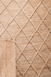 NATURAL GEOMETRIC JUTE HAND WOVEN DHURRIE by Imperial Knots - Image 4