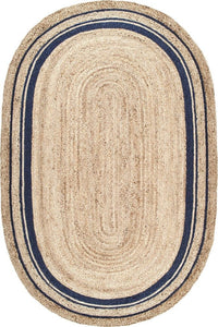 BLACK AND NATURAL JUTE HAND WOVEN DHURRIE by Imperial Knots - Image 1