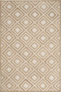 Natural ivory geometric jute hand woven dhurrie jute hand-woven rug for bedroom