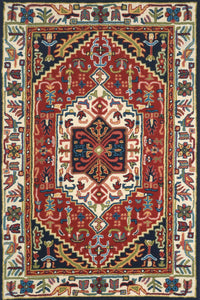 RED AZTEC HAND TUFTED CARPET by Imperial Knots - Image 2