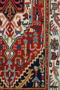 RED AZTEC HAND TUFTED CARPET by Imperial Knots - Image 3