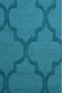 TEAL MOROCCAN HAND TUFTED CARPET by Imperial Knots - Image 3