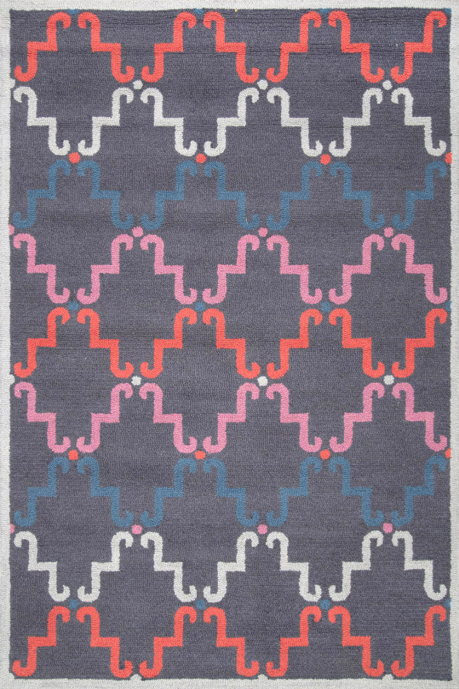 MULTICOLOR TRELLIS HAND TUFTED CARPET