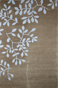 BEIGE GREY EMBOSSED HAND TUFTED CARPET by Imperial Knots - Image 1