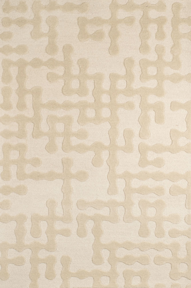 BEIGE EMBOSSED HAND TUFTED CARPET