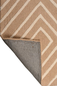 BEIGE BESPOKE HAND TUFTED CARPET by Imperial Knots - Image 4