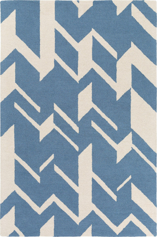 BLUE CUBES GEOMETRIC HAND TUFTED CARPET