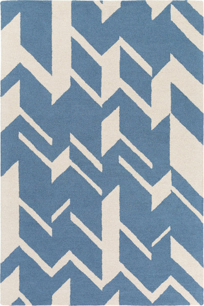 BLUE CUBES GEOMETRIC HAND TUFTED CARPET