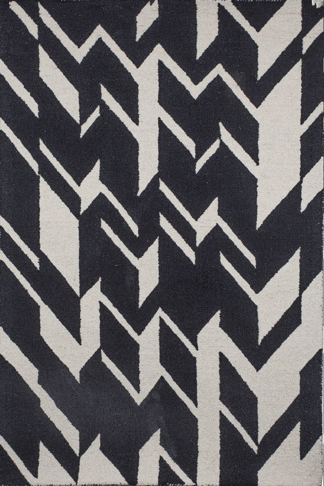 BLACK AND WHITE CUBES HAND TUFTED CARPET - Imperial Knots