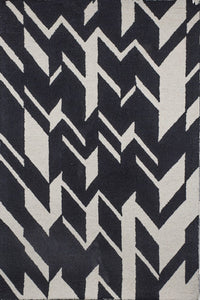 BLACK AND WHITE CUBES HAND TUFTED CARPET by Imperial Knots - Image 1