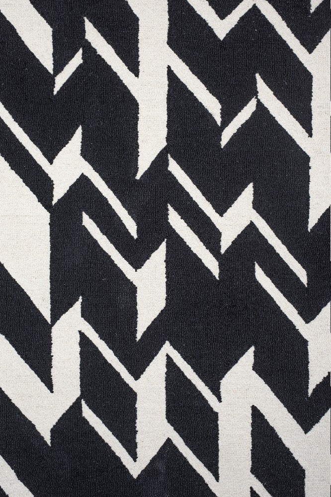 BLACK AND WHITE CUBES HAND TUFTED CARPET