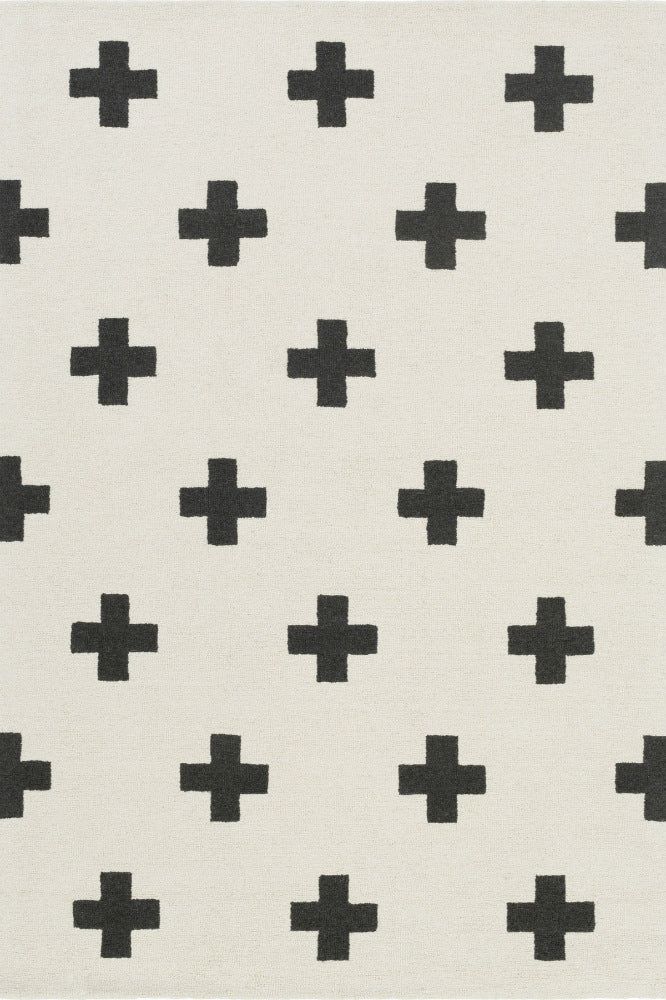 WHITE CROSS HAND TUFTED CARPET - Imperial Knots