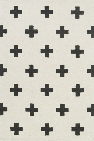 WHITE CROSS HAND TUFTED CARPET