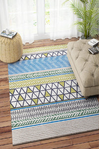 MULTICOLOR TRIBAL HAND TUFTED CARPET by Imperial Knots - Image 2