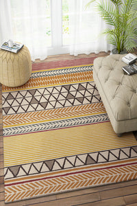 MULTICOLOR TRIBAL HAND TUFTED CARPET by Imperial Knots - Image 2