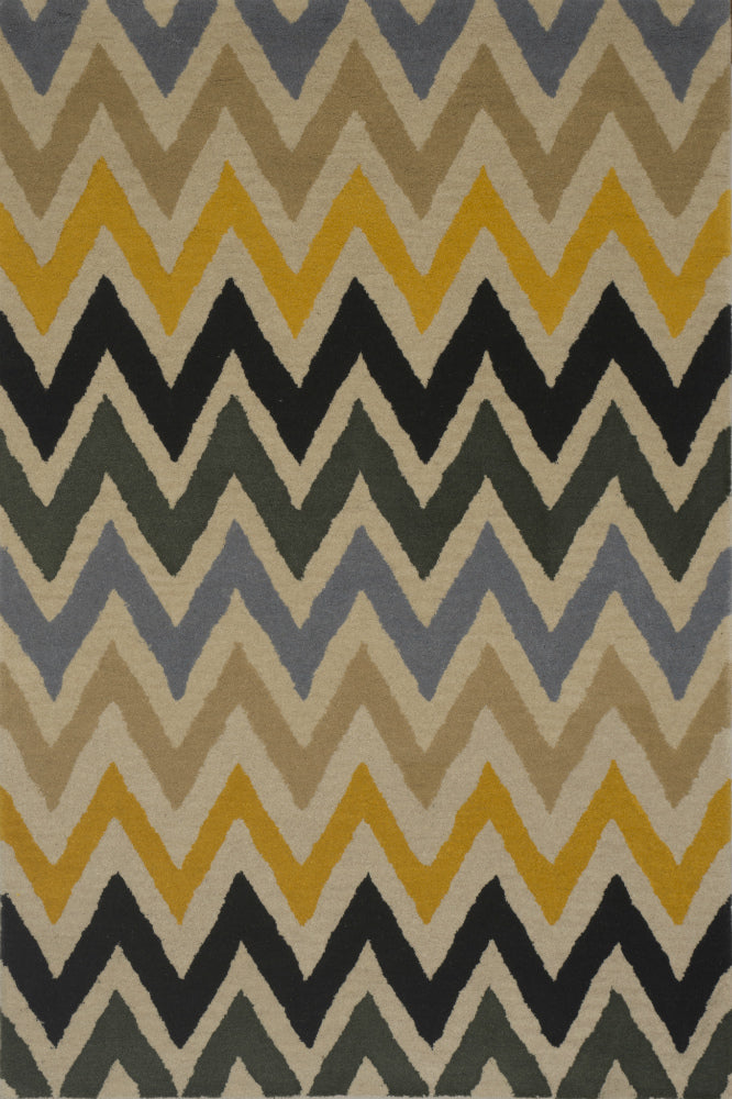 MULTICOLOR CHEVRON MODERN HAND TUFTED CARPET