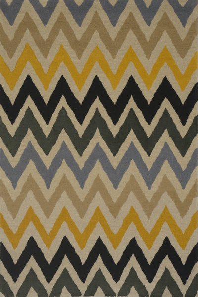 MULTICOLOR CHEVRON MODERN HAND TUFTED CARPET