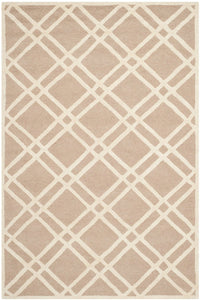 BROWN AND IVORY GEOMETRIC HAND TUFTED CARPET by Imperial Knots - Image 1