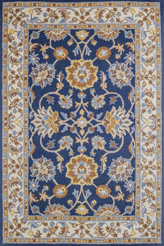 BLUE AND GREY PERSIAN HAND TUFTED CARPET
