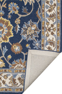 BLUE AND GREY PERSIAN HAND TUFTED CARPET by Imperial Knots - Image 4