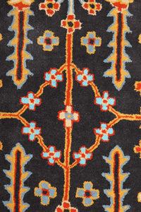 CHARCOAL AND MULTICOLOR PERSIAN HAND TUFTED CARPET by Imperial Knots - Image 3