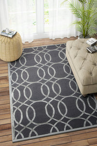 GREY GEOMETRIC HAND TUFTED CARPET by Imperial Knots - Image 2