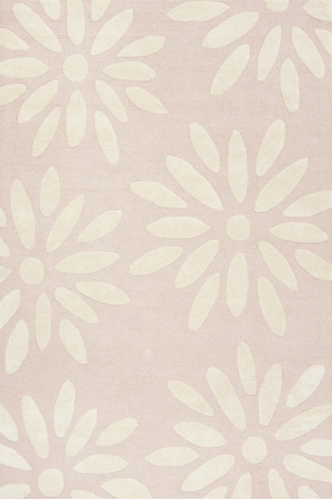 PINK AND IVORY KIDS HAND TUFTED CARPET