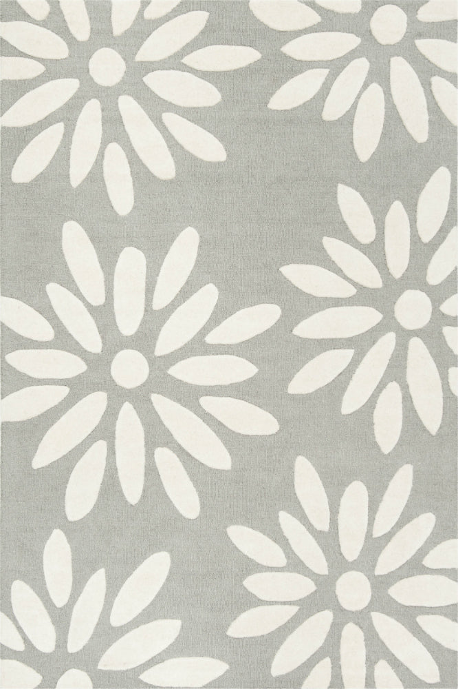 GREY AND IVORY KIDS HAND TUFTED CARPET