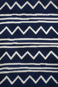 BLUE AND WHITE KIDS HAND TUFTED CARPET by Imperial Knots - Image 1